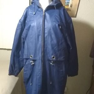 Fashion Elements genuine (BLUE) leather jacket/ coat